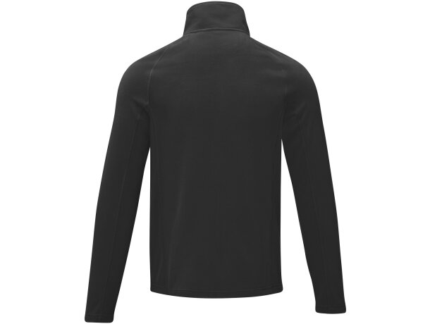 Chaqueta polar para hombre Zelus con cremallera reversible Negro intenso detalle 39