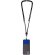 Lanyard regulable Kubi con gancho metálico y cinta de nylon Azul real detalle 20