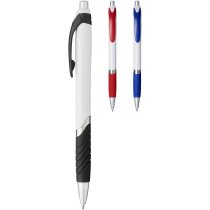 Bolígrafo blanco con empuñadura de goma Turbo personalizado