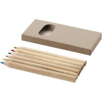 Set colorear 6 lápices madera álamo Artemaa