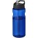 Bidón deportivo de 650 ml con tapa con boquilla H2O Active® Base Tritan™ Azul/negro intenso