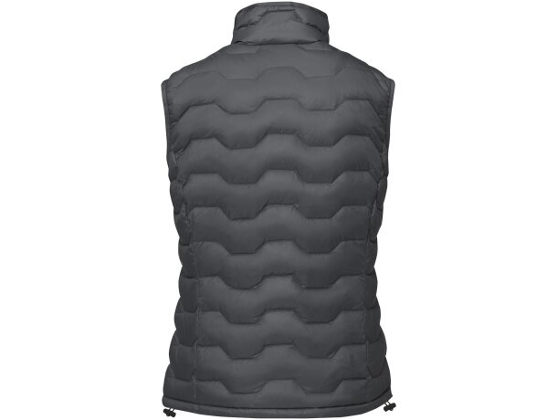 Chaleco aislante reciclado GRS con plumas RDS mujer Epidote Gris tormenta detalle 12