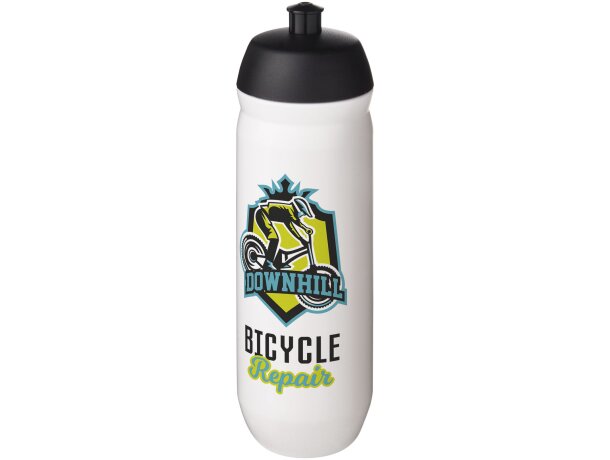 Bidón deportivo HydroFlex estrujable 750ml con tapa abatible Negro intenso/blanco detalle 21