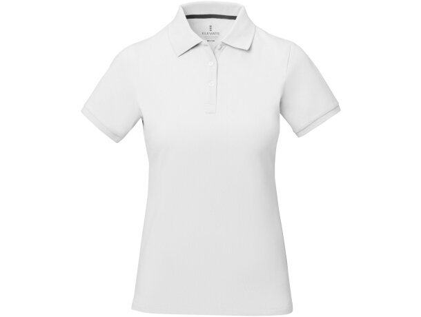 Polo de mujer barato en algodón 200 g/m2 Elevate Life Calgary Blanco detalle 1