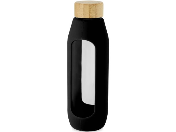 Botella de vidrio borosilicato de 600 ml con agarre de silicona Tidan barata