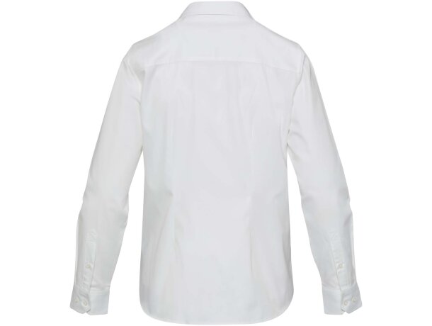 Camisa sarga mujer Citrine algodón BCI certificado 185 g/m² Blanco detalle 7