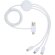 Cable de carga 5 en 1 Pure con aditivo antibacteriano Blanco detalle 5