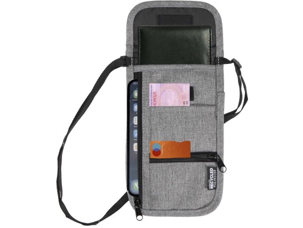Bolsa de viaje reciclada certificada GRS Ross Gris mezcla detalle 14
