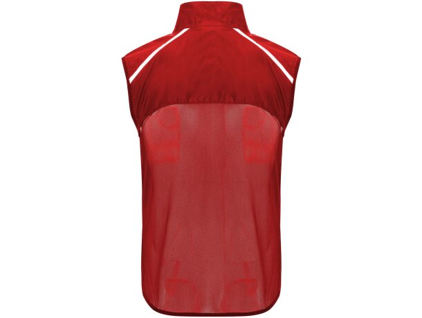 Chaleco running ligero unisex Jannu Roly transpirable Rojo detalle 14