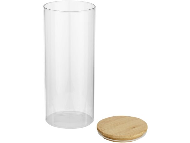 Recipiente vidrio alimentos Boley con tapa bambú 940ml Natural/transparente detalle 5