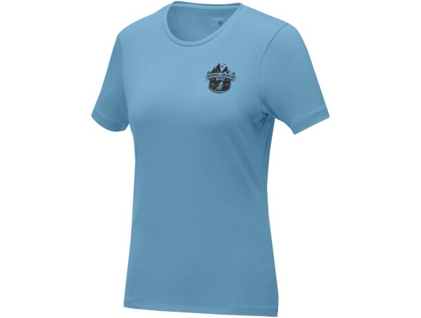 Camisetade manga corta orgánica para mujer Balfour Azul nxt detalle 13