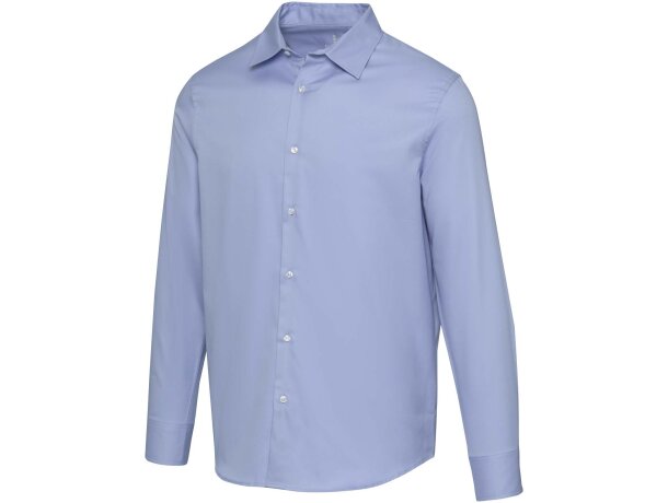 Camisa sarga Citrine hombre algodón BCI certificado 185 g/m² Azul claro detalle 11