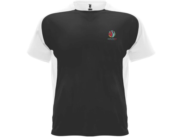 Camiseta deportiva Bugatti Roly cool fit unisex Negro intenso/blanco detalle 17