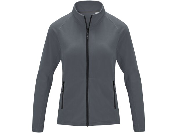 Chaqueta polar mujer Zelus con microforro 140 g/m² Gris tormenta detalle 32