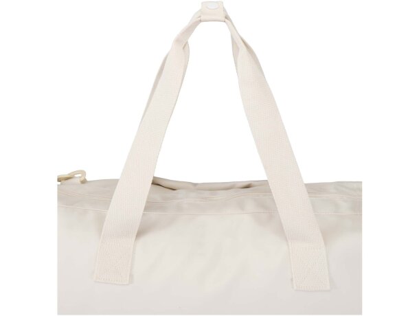Bolsa de lona reciclada de viaje Trip Aware 42 litros Blanco roto detalle 15