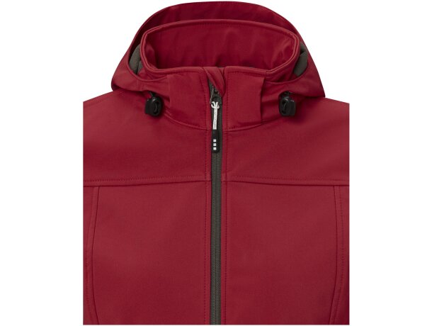 Chaqueta softshell mujer Langley corte entallado impermeable Rojo detalle 5