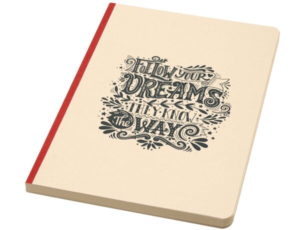 Libreta A5 tapa blanda Liliana papel caña azúcar y RPET detalle 13