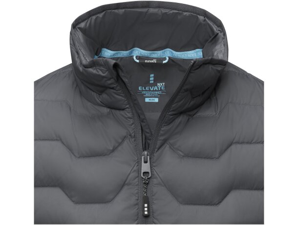 Chaleco aislante reciclado GRS con plumas RDS hombre Epidote Gris tormenta detalle 13