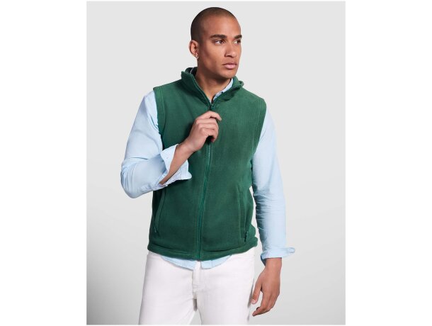 Chaleco forro polar unisex Bellagio Roly con cremallera y bolsillos Azul marino detalle 17