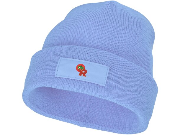 Gorro de lana con parche Boreas Azul claro detalle 25