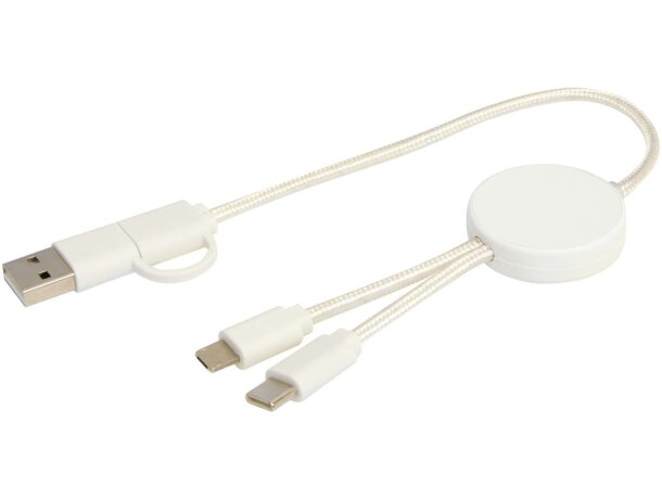 Cable 5 en 1 Citala de plástico reciclado Blanco detalle 12