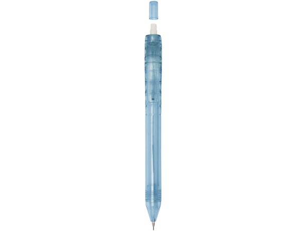 Bolígrafo de PET reciclado Alberni Azul transparente detalle 1