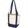 Bolsa tote mini algodón reciclado certificado GRS 320 g/m² Sam Azul marino/natural