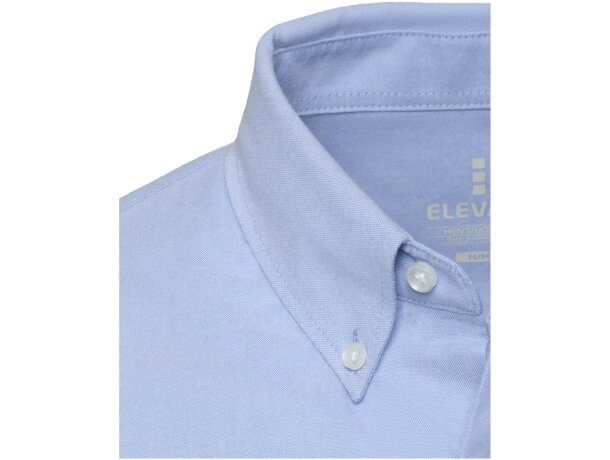 Camisa oxford Sphene algodón BCI sostenible hombre Azul claro detalle 4