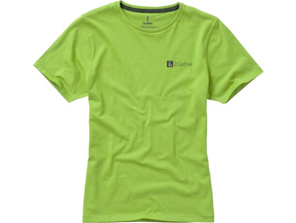 Camiseta manga corta de mujer Nanaimo de alta calidad Verde manzana detalle 64