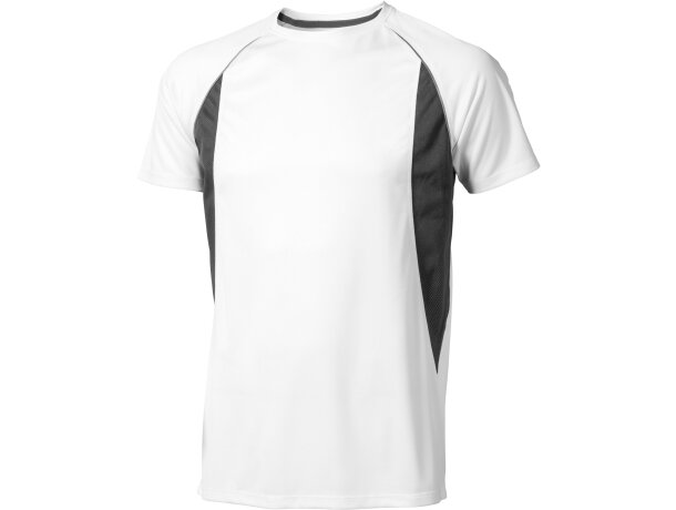 Camiseta técnica de manga corta blanca detalles de color personalizada blanca Camiseta técnica de manga corta blanca detalles de color personalizada blanca