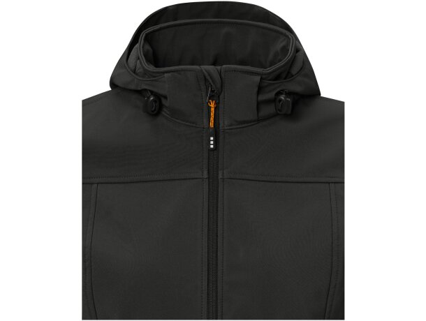 Chaqueta softshell mujer Langley corte entallado impermeable Antracita detalle 26