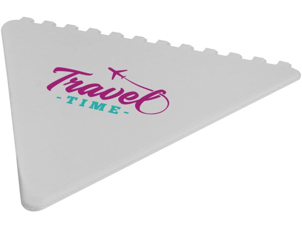 Rascador de hielo triangular Frosty de plástico reciclado Blanco detalle 1