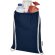 Bolsa con cordón Oregon de algodón reciclado certificado GRS Azul marino detalle 11