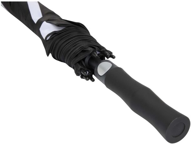 Paraguas cortaviento Jeff con apertura automática y fibra vidrio Blanco detalle 24