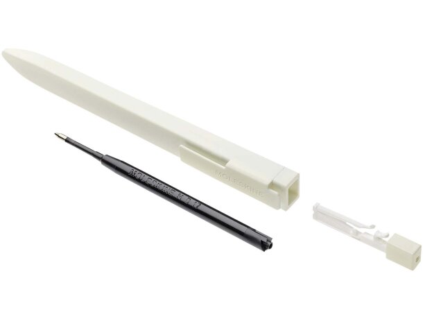 Bolígrafo Go Pen Moleskine retráctil con tinta líquida negra Blanco detalle 7