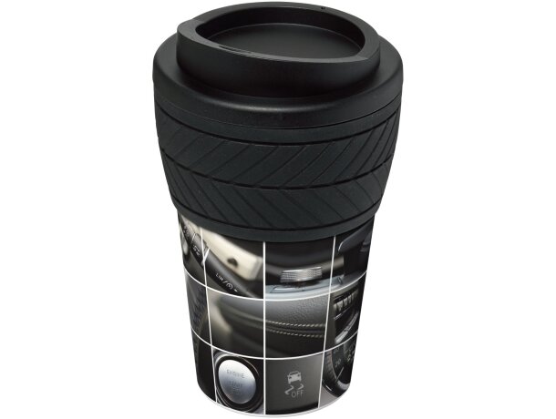 Vaso térmico Brite-Americano Tyre 350 ml asa silicona negra Azul detalle 3