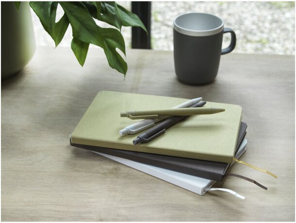 Bolígrafo Fabianna papel reciclado residuos frutas FSC Marrón detalle 12