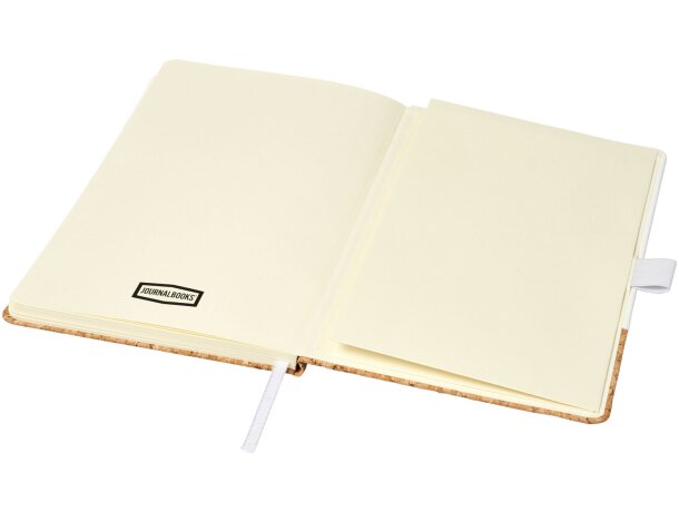 Libreta A5 de PU y corcho Evora Blanco detalle 10