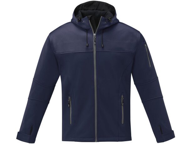 Chaqueta softshell Match para hombre de tres capas Elevate Azul marino detalle 6