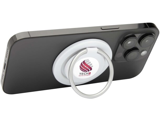 Soporte magnético para smartphone Albali de plástico reciclado Blanco detalle 1