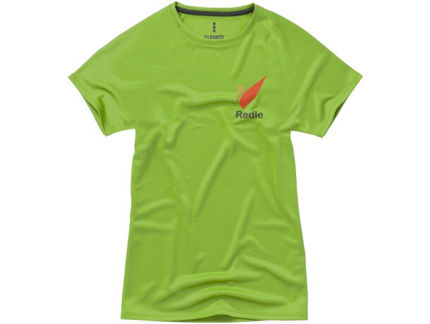 Camiseta manga corta de mujer niagara de Elevate 135 gr Verde manzana detalle 31