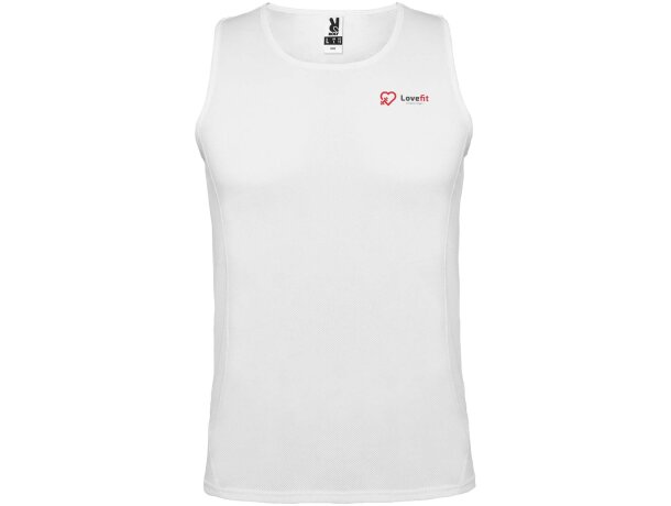 Camiseta deportiva sin mangas infantil Andre de Roly Blanco detalle 29