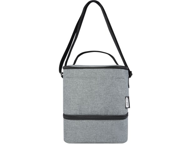 Bolsa térmica con bandolera ajustable personalizada políester reciclado Tundra Gris mezcla detalle 2