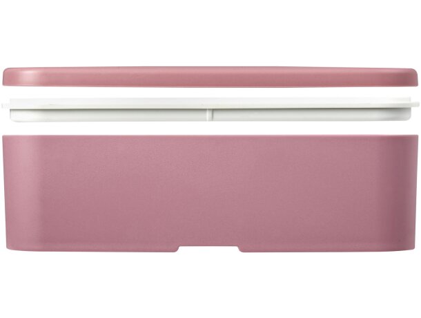 Fiambrera sostenible 700ml MIYO Renew de bioplástico Rosa/blanco detalle 19
