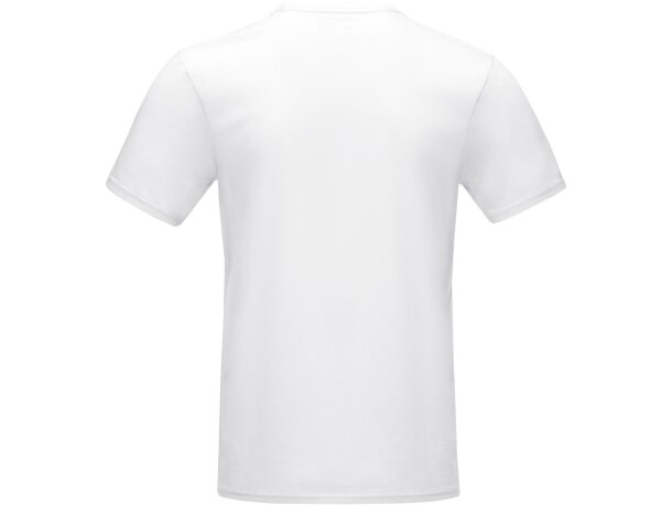 Camiseta orgánica manga corta hombre Azurite Blanco detalle 3
