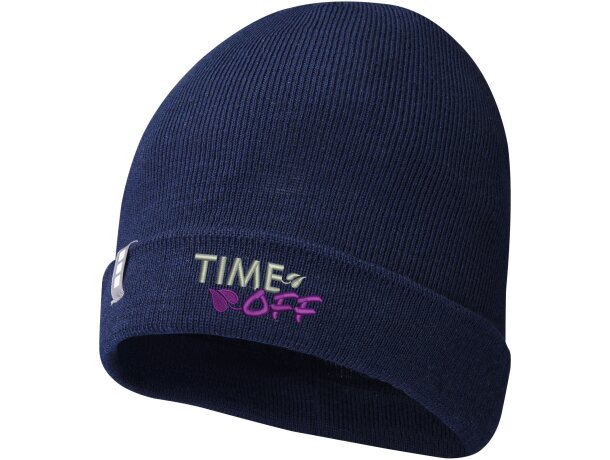 Gorros lana acrílico Elevate Life Azul marino detalle 1