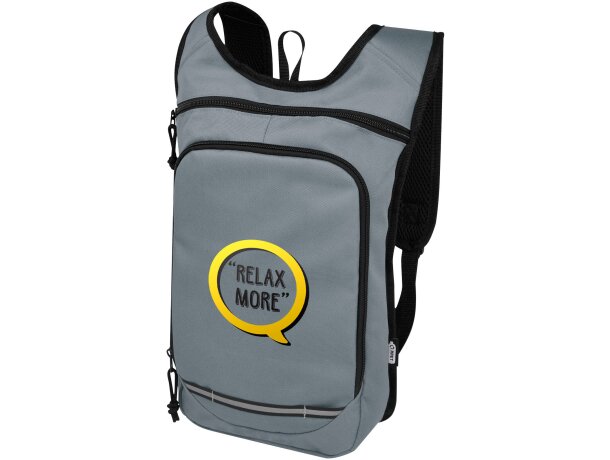 Mochila exterior GRS RPET Trails 6,5L certificada sostenible Gris detalle 15