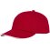 Gorra personalizable de 5 paneles con detalle de ribete Rojo