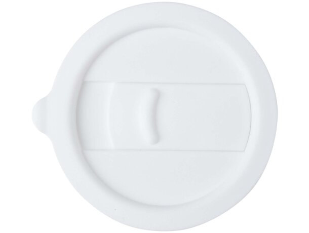Vaso de cerámica Java 330ml con tapa antiderrames Blanco detalle 9