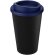 Vaso de plástico con tapa de rosca polipropileno reciclado 350ml Negro intenso/azul